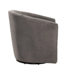 Fauteuil pivotant de style tonneau en tissu haute performance