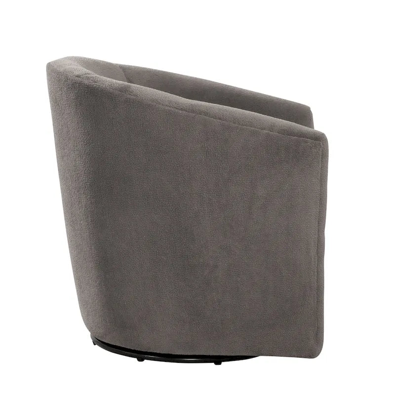 Fauteuil pivotant de style tonneau en tissu haute performance