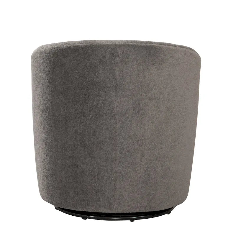 Fauteuil pivotant de style tonneau en tissu haute performance