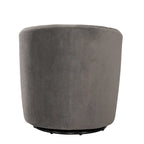 Fauteuil pivotant de style tonneau en tissu haute performance