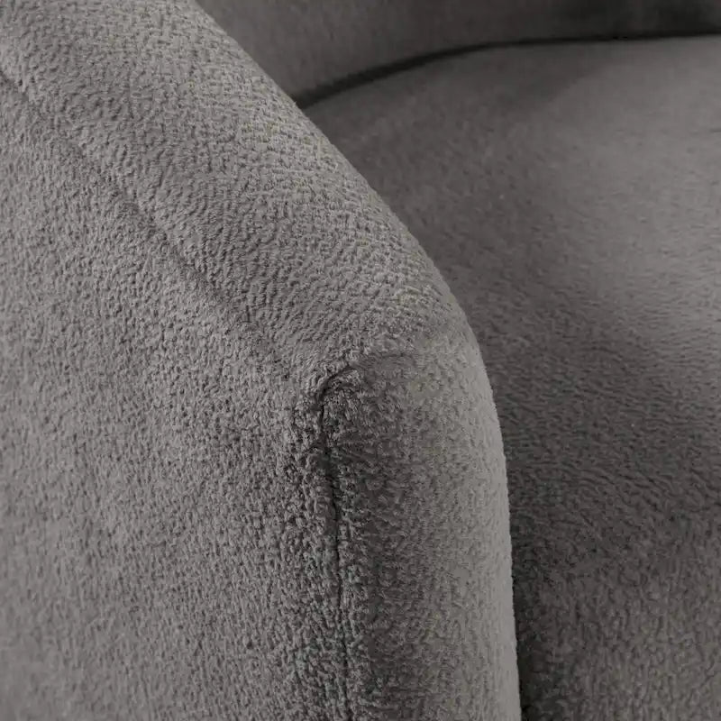 Fauteuil pivotant de style tonneau en tissu haute performance